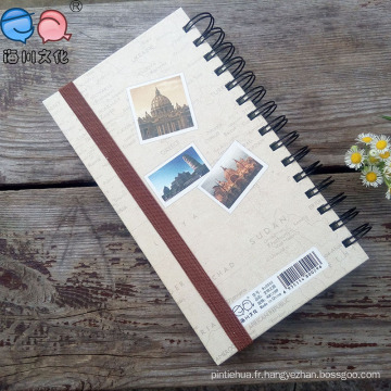 40k Spiral Winding Elastic Meeting Journal Notebook with Line